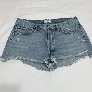 Agolde Women’s Distressed Light Blue Shorts Size 31